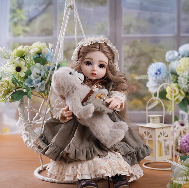 Pastoral Country‑Style Ball‑Jointed Doll (BJD) 18‑Inch Collectible