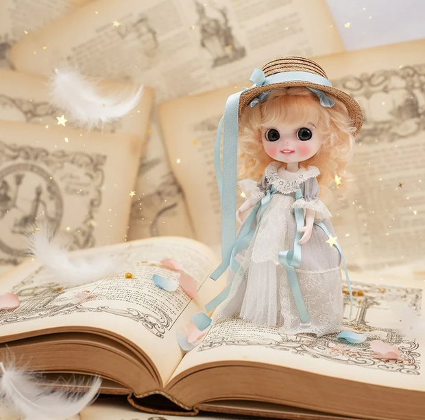 12-inch Big Eyes Porcelain Princess Doll with a Hat